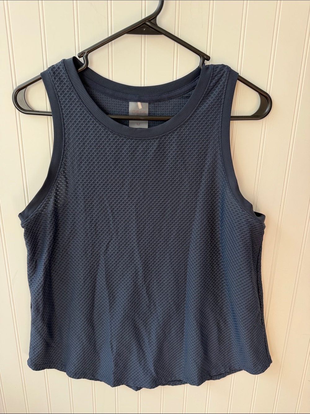 (14)CALIA by Carrie Underwood Navy Textured Sleeveless Tank